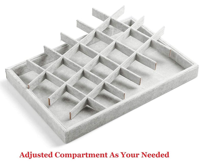Stratalife Jewelry Organizer Stackable Earring Tray Drawer Inserts Large Drawer Jewelry Organizer Earring Display Jewelry Storage Show Case (24 Grid) - Image 4